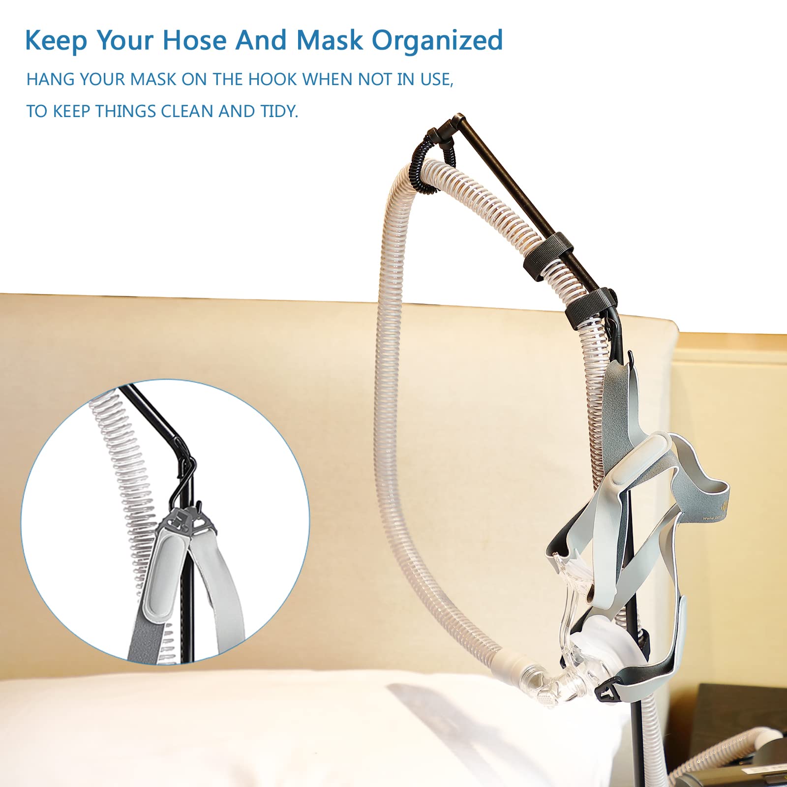 LONYEON CPAP Hose Holder bolsa de almacenamiento incluida para viaje.