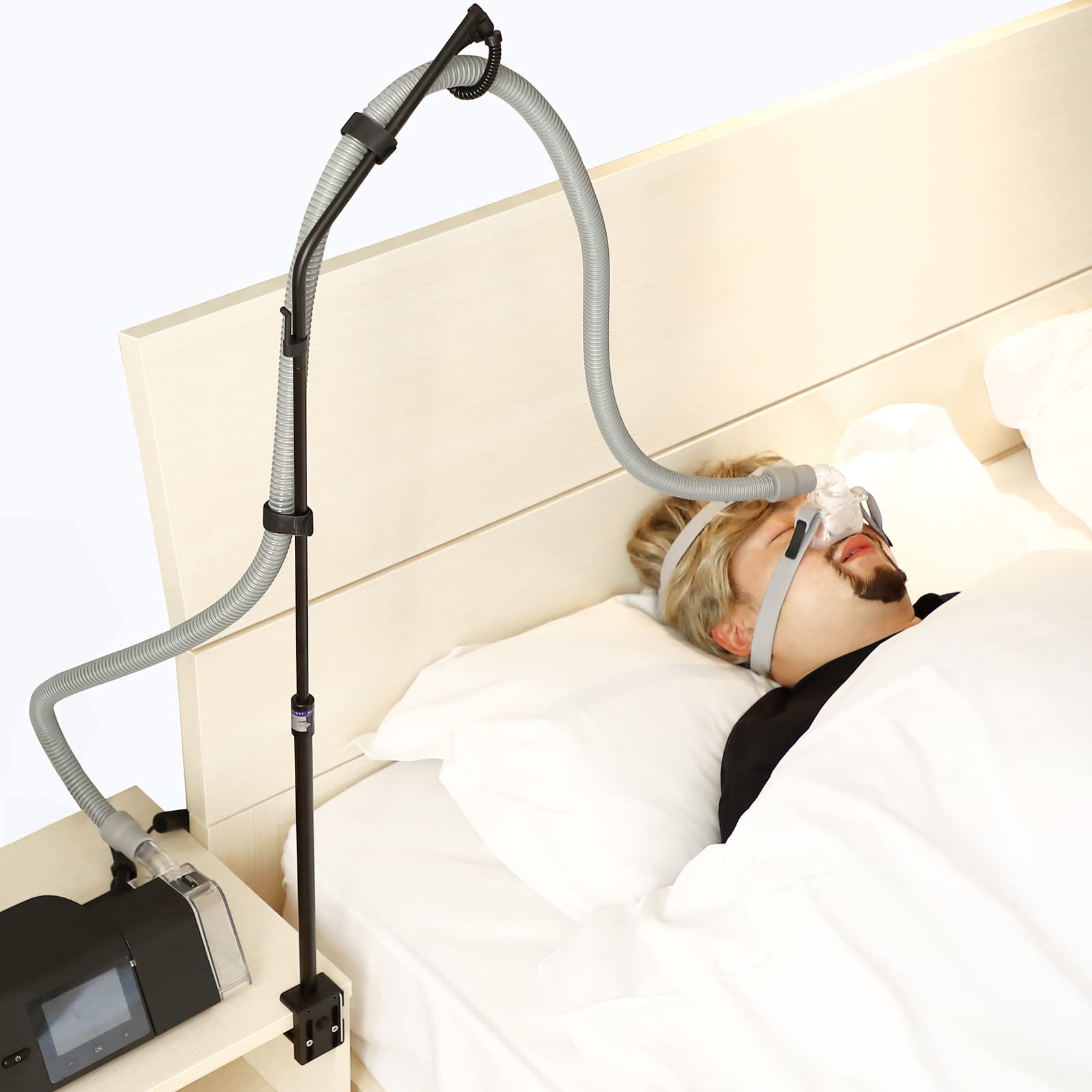 Lonyeon soporte de manguera CPAP con ajuste de altura para dormir cómodo
