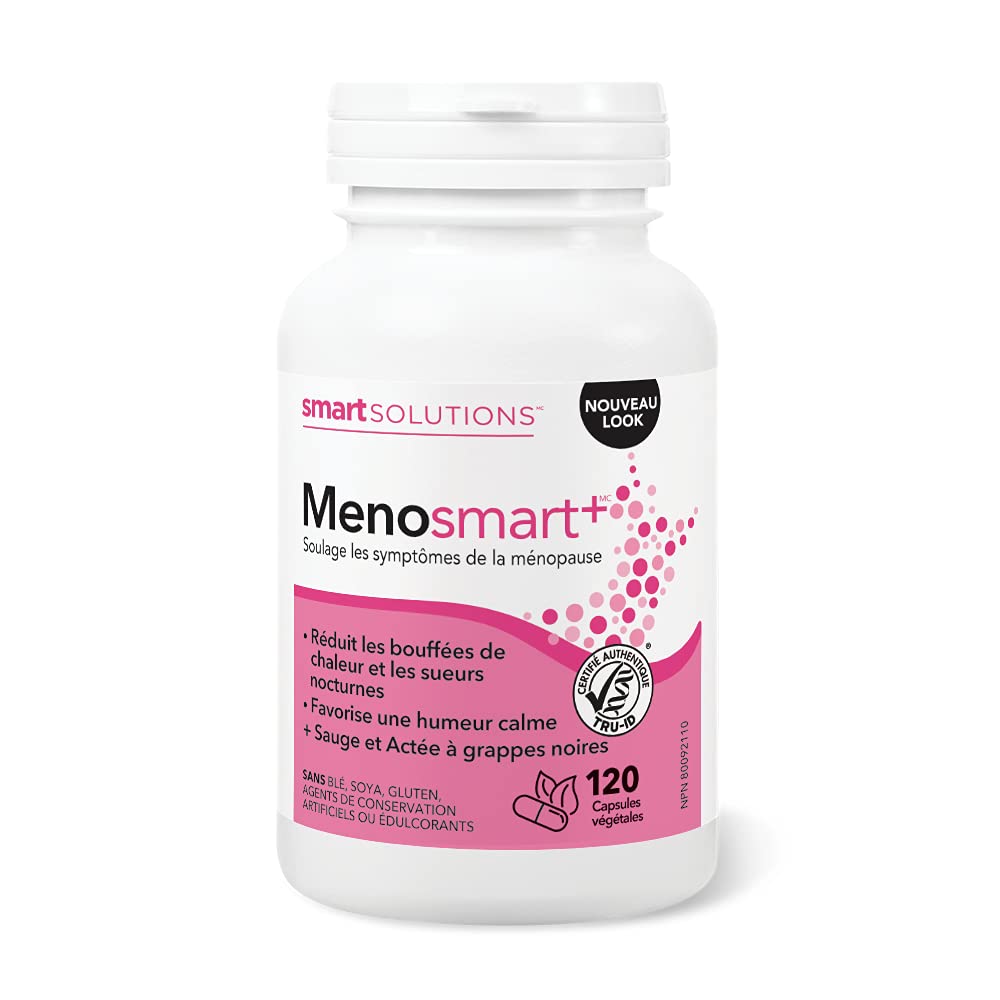 Lorna Vanderhaeghe Menosmart Plus, cápsulas, apoyo para irritabilidad durante la menopausia.
