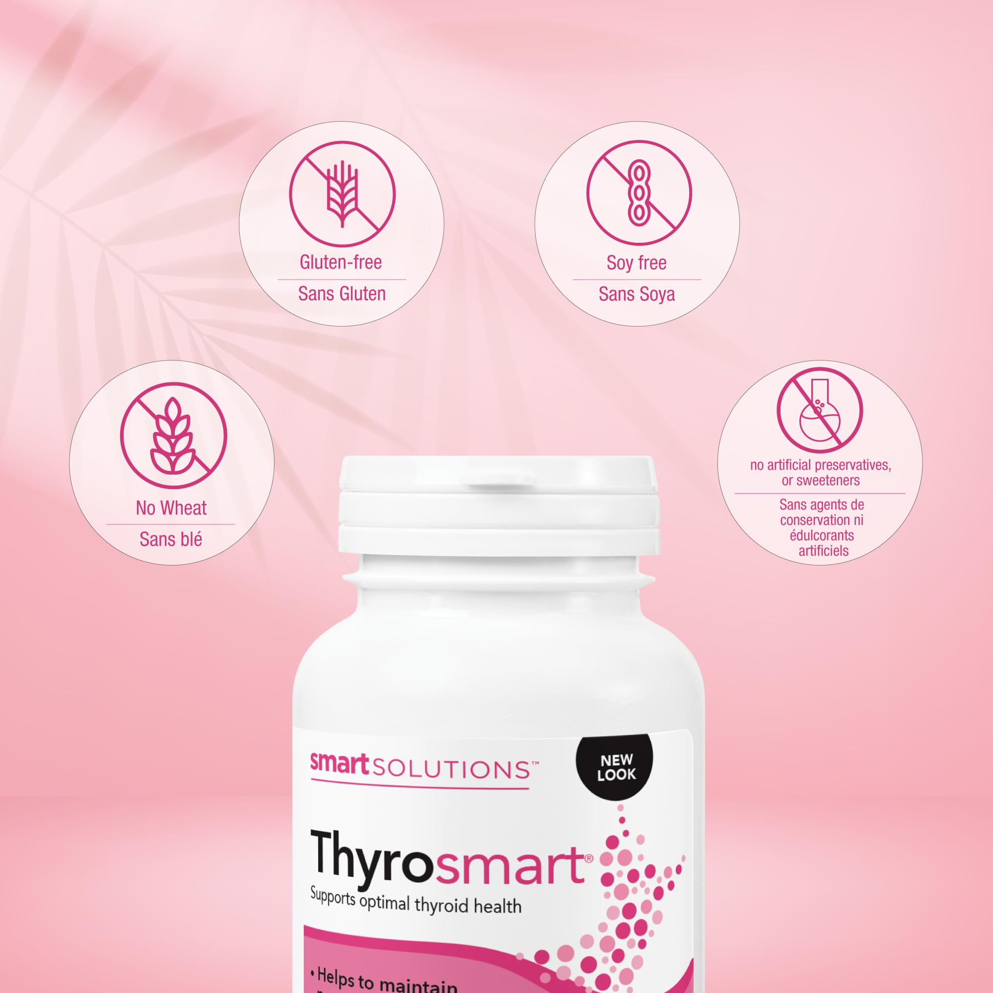 Frasco Thyrosmart con tapa segura para conservar las cápsulas.