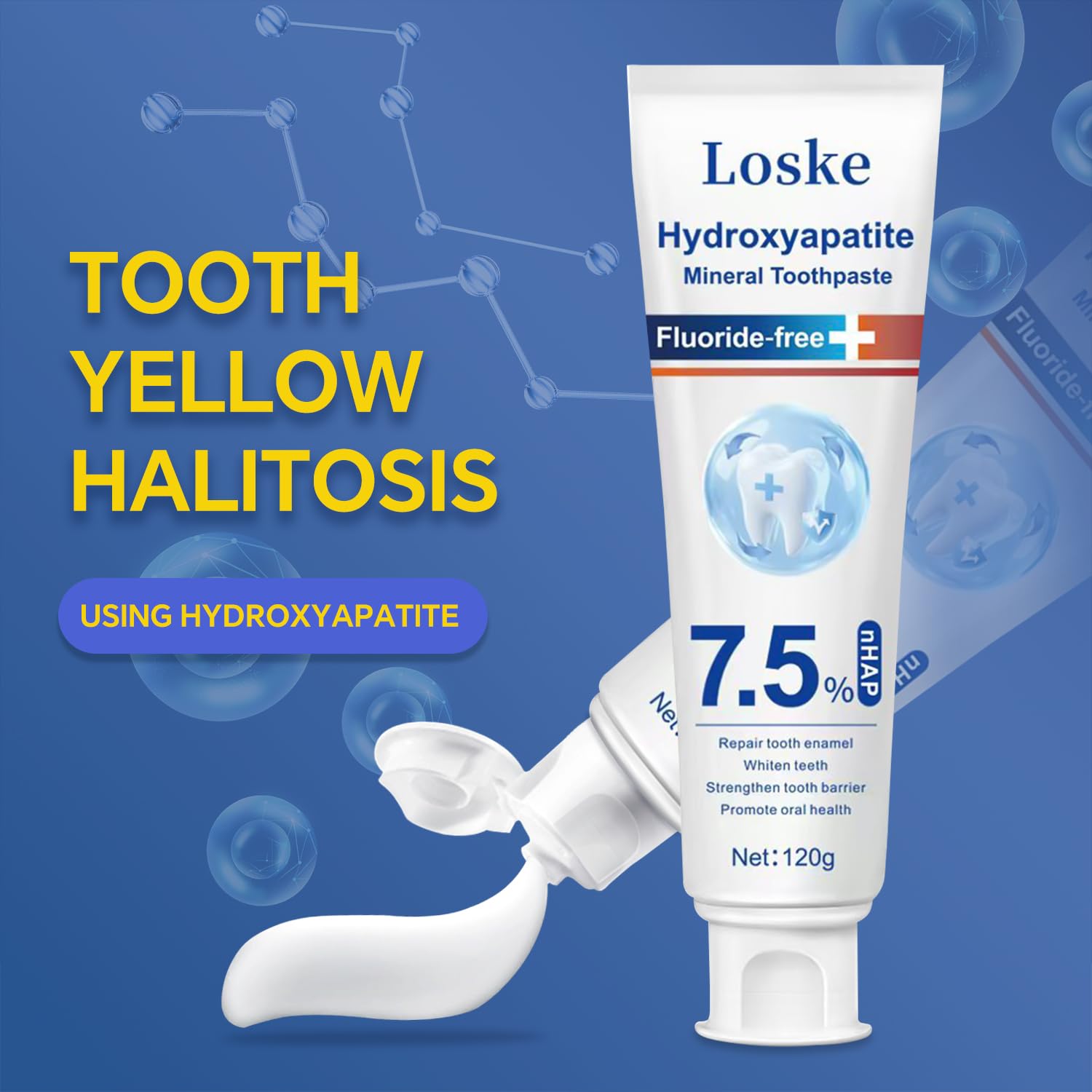 Pasta Loske Hydroxyapatite, empaque compacto para la higiene diaria