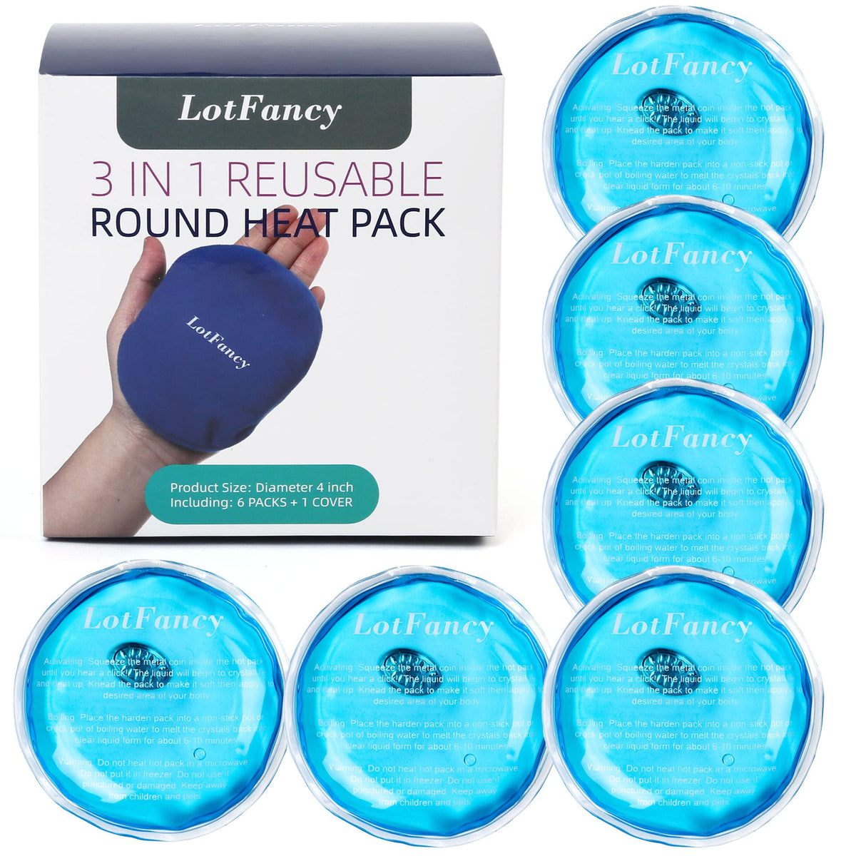LotFancy calentadores manos activados 6 unidades para calor inmediato
