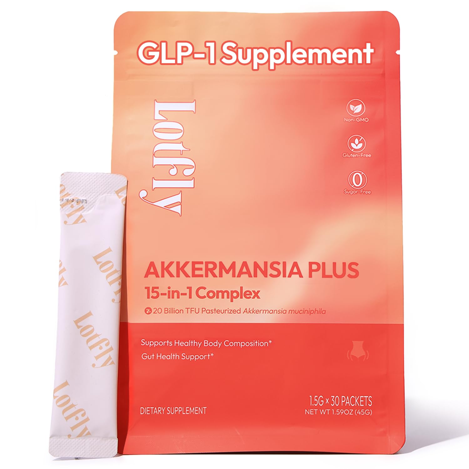 LOTFLY GLP-1 complejo 15 en 1 - polvo para apoyar control del apetito.