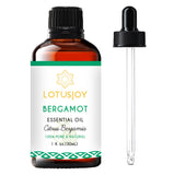LOTUSJOY aceite de bergamota en botella ámbar para aromaterapia suave