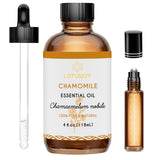 Aceite LOTUSJOY de camomila en botella ámbar con gotero para dosificar con precisión.