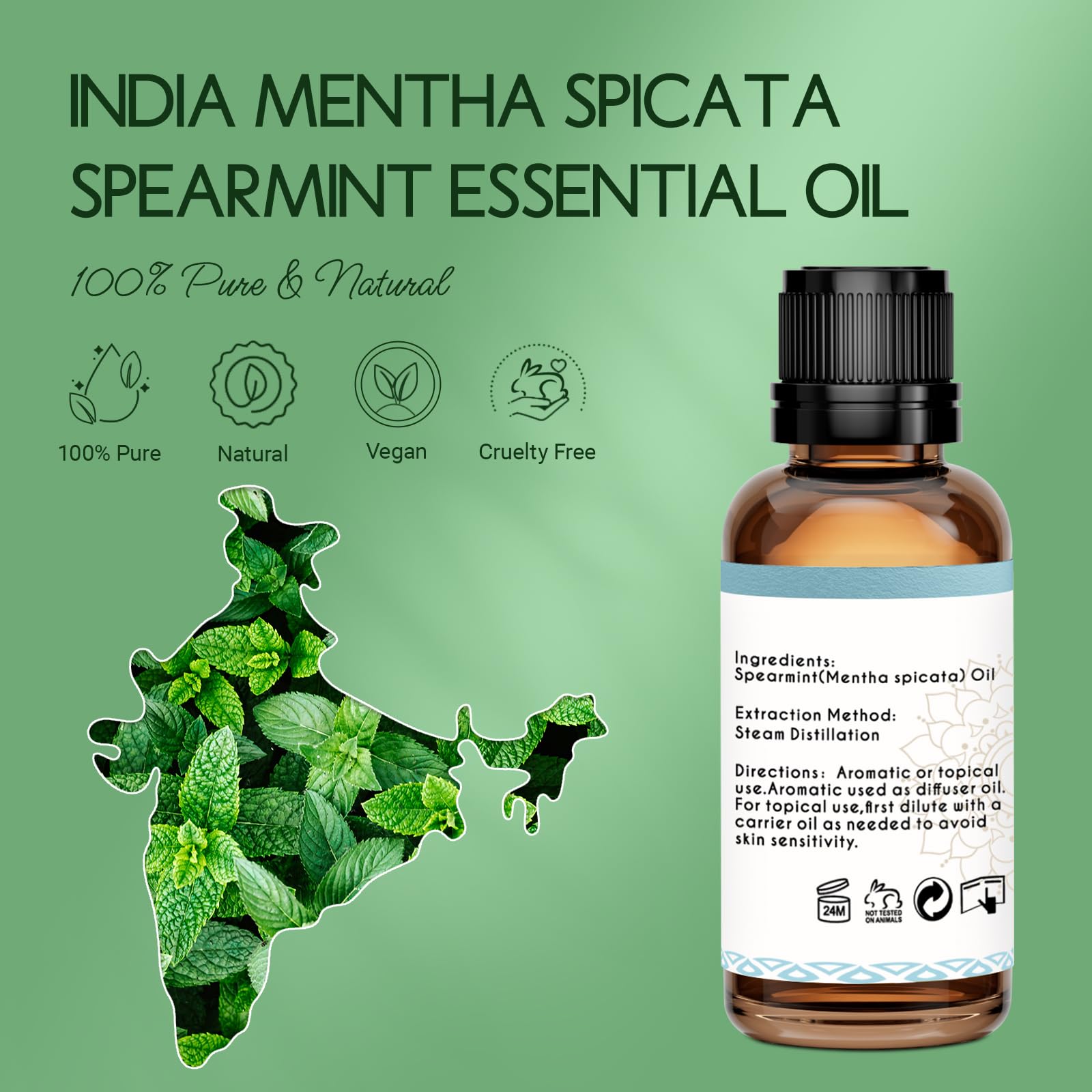 LOTUSJOY aceite de menta, difusor en casa, aroma revitalizante para ambientes.