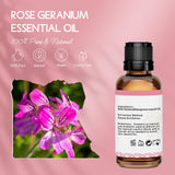 LOTUSJOY Aceite de geranio rosa con aroma floral y cítrico suave.