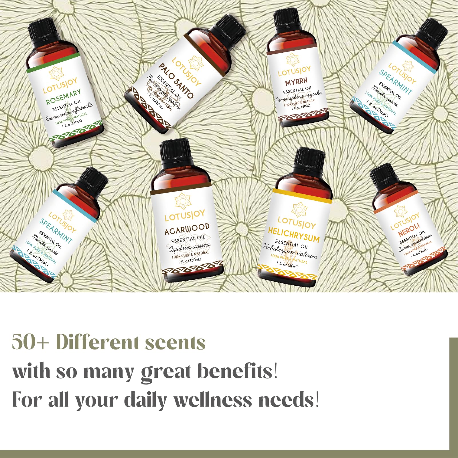 LOTUSJOY aroma de menta, notas sensoriales para experiencias refrescantes.