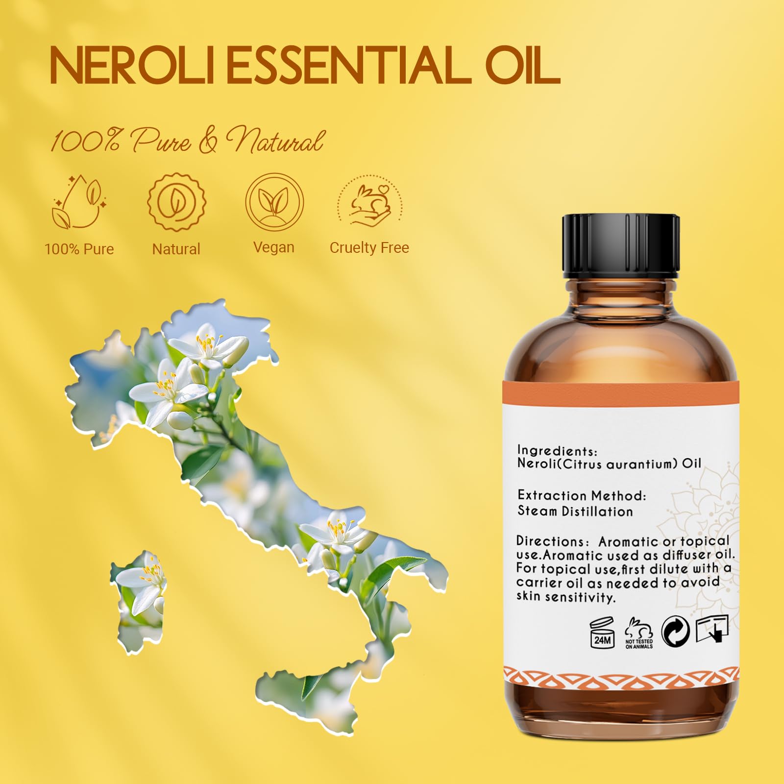 LotusJoy Neroli puro en difusor para ambiente relajante.