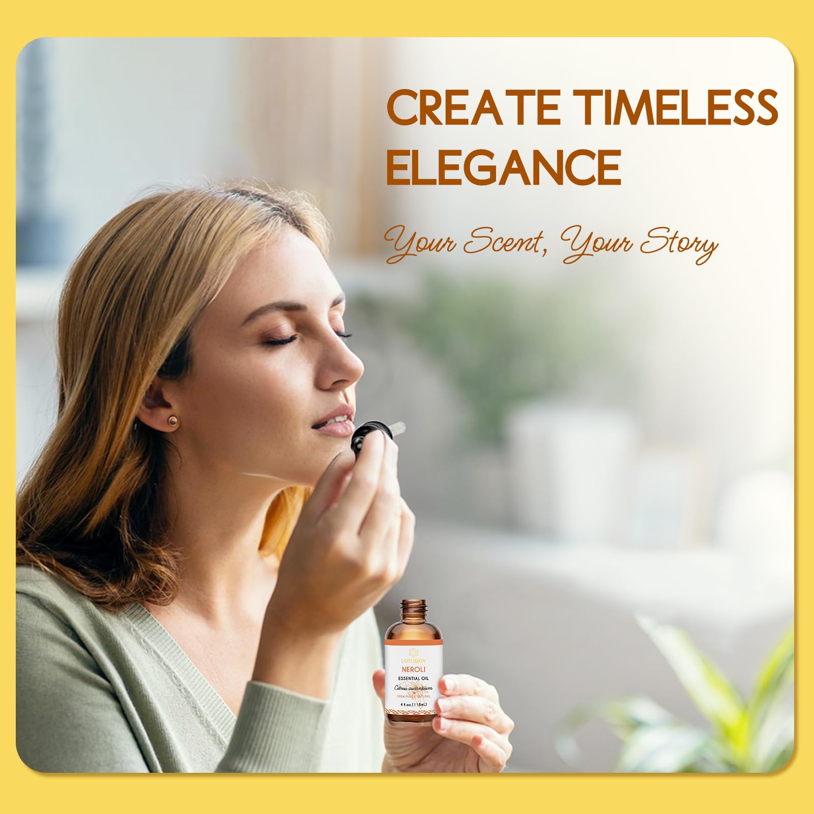 LotusJoy Neroli para cuidado de piel, mezcla segura con cremas.