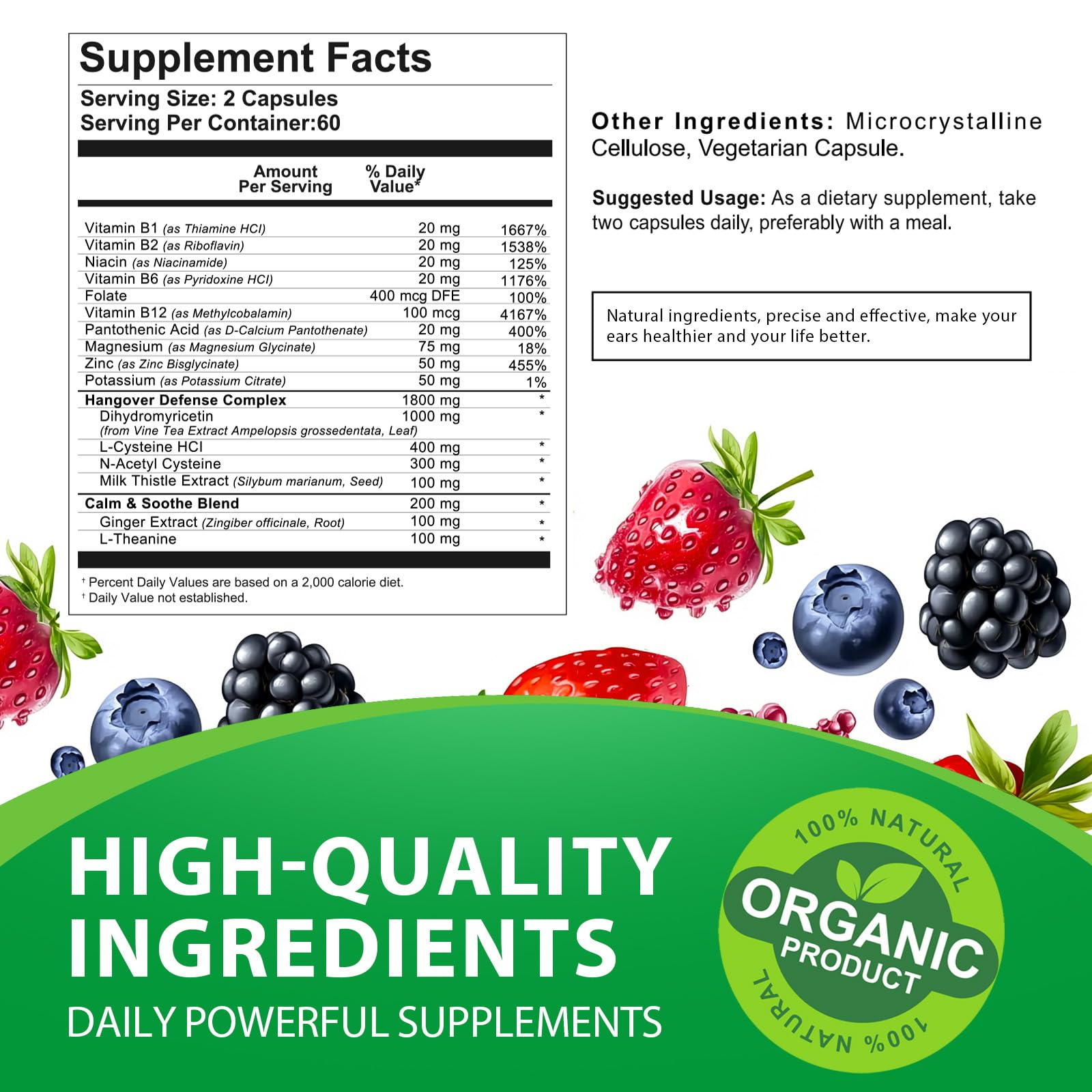 Love Life DHM 1000mg cápsulas veganas para estilo de vida consciente