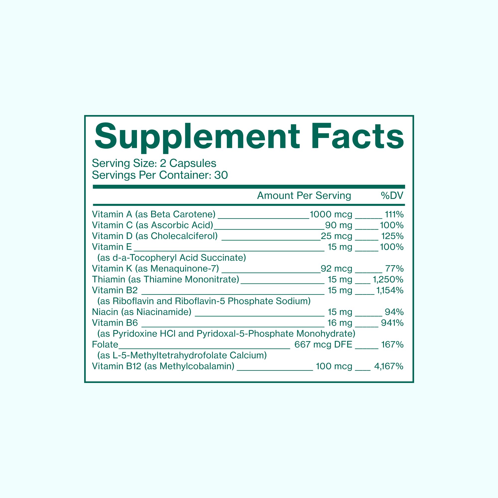 Big Brain Probiotics: etiqueta que indica uso diario y beneficios.