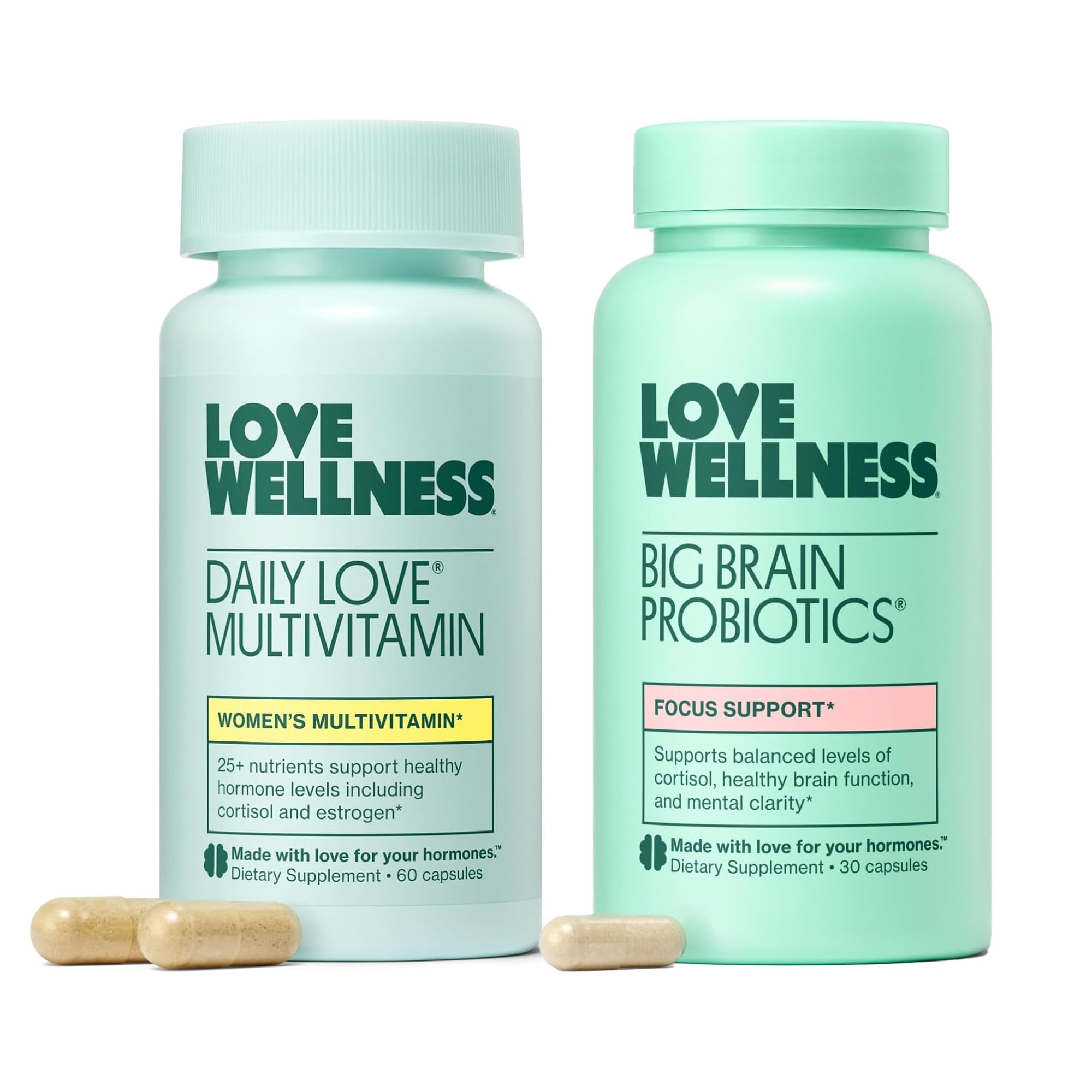 Love Wellness Daily Love, cápsulas multivitamínicas para energía diaria.