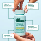 Daily Love: frasco de vitaminas para energía y equilibrio hormonal.