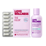 Love Wellness: botella de limpiador equilibrante de pH para uso diario.