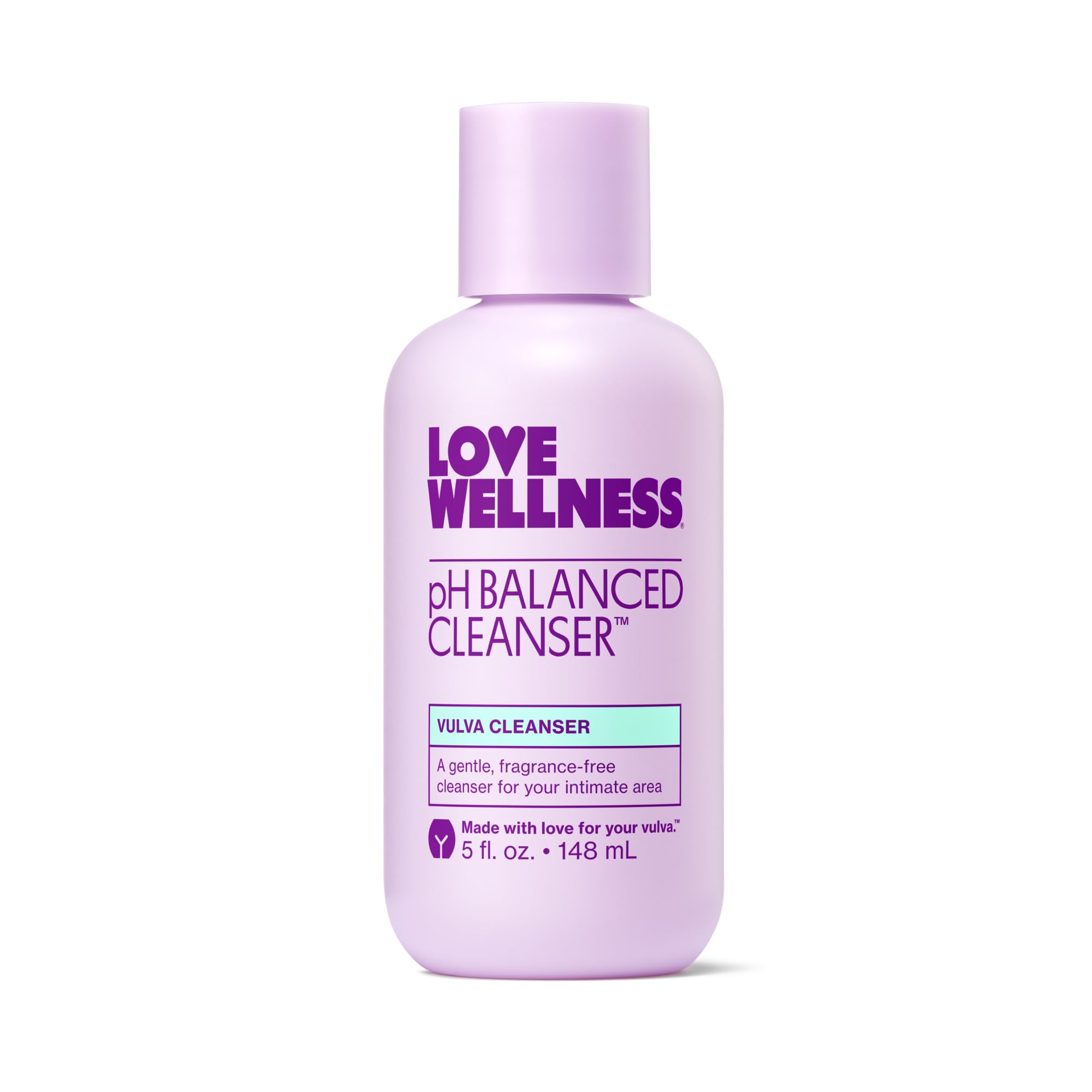 Love Wellness pH Balance Cleanser, bote, ayuda a equilibrar el pH externo.