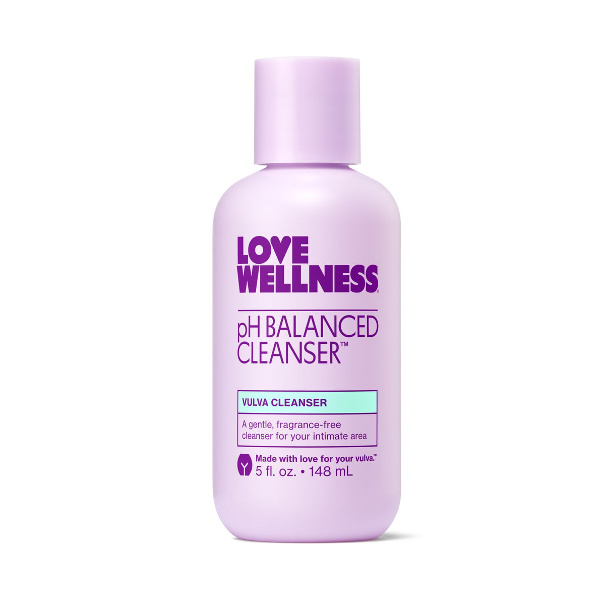 Love Wellness pH Balance Cleanser, bote, ayuda a equilibrar el pH externo.