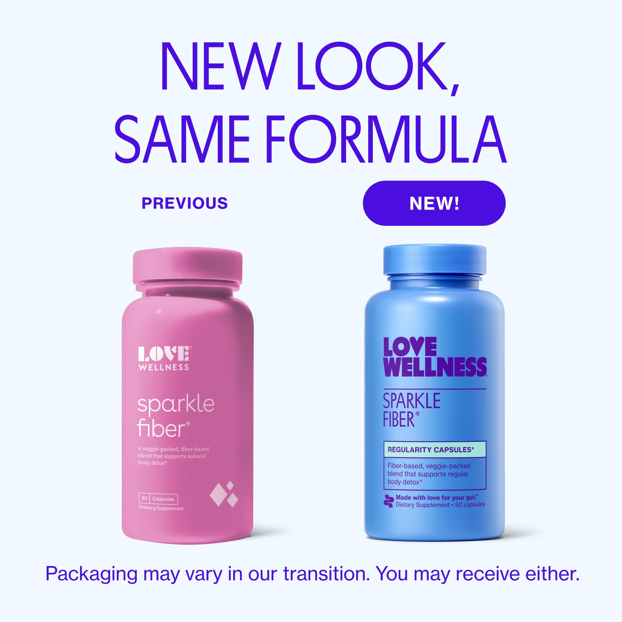 Love Wellness Sparkle Fiber polvo: mezcla vegetal para energía sostenida.