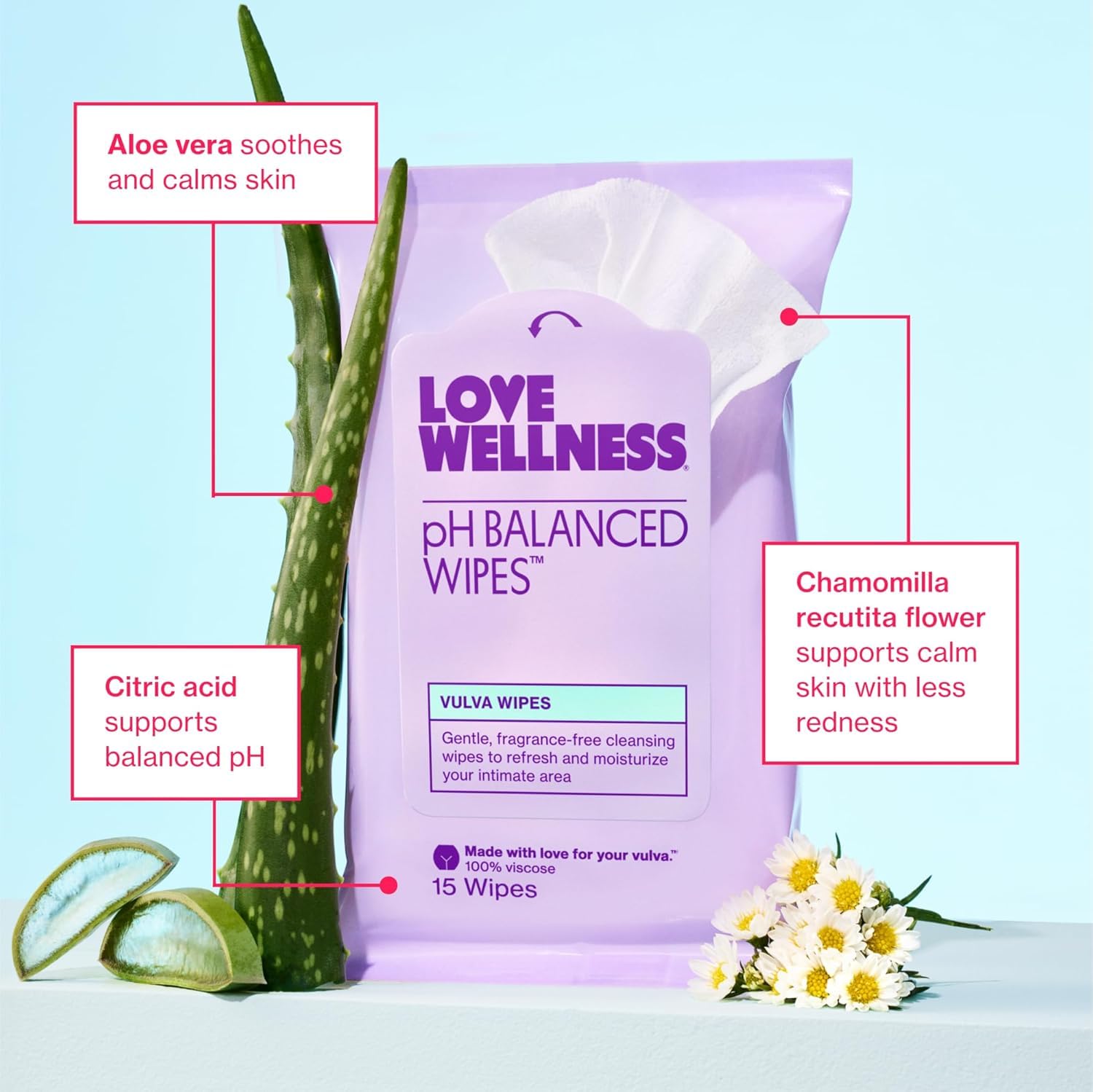 Love Wellness tamaño viaje para higiene rápida en bolso