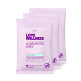 Love Wellness toallitas para equilibrio de pH en envase compacto para uso diario