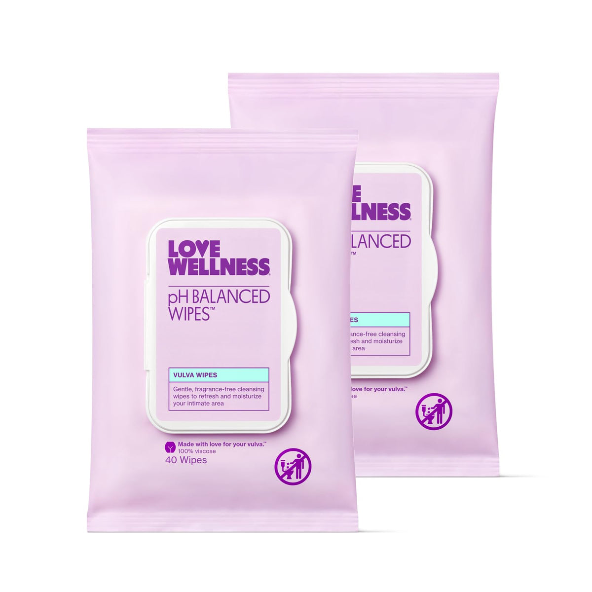 Love Wellness toallitas equilibrio pH para uso diario con frescura