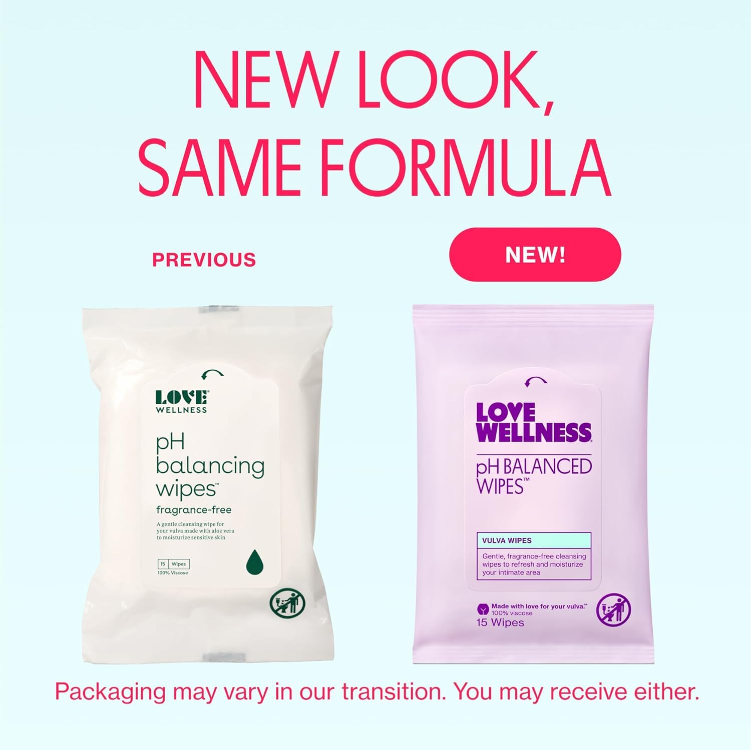 Love Wellness toallitas íntimas sin fragancia para piel sensible