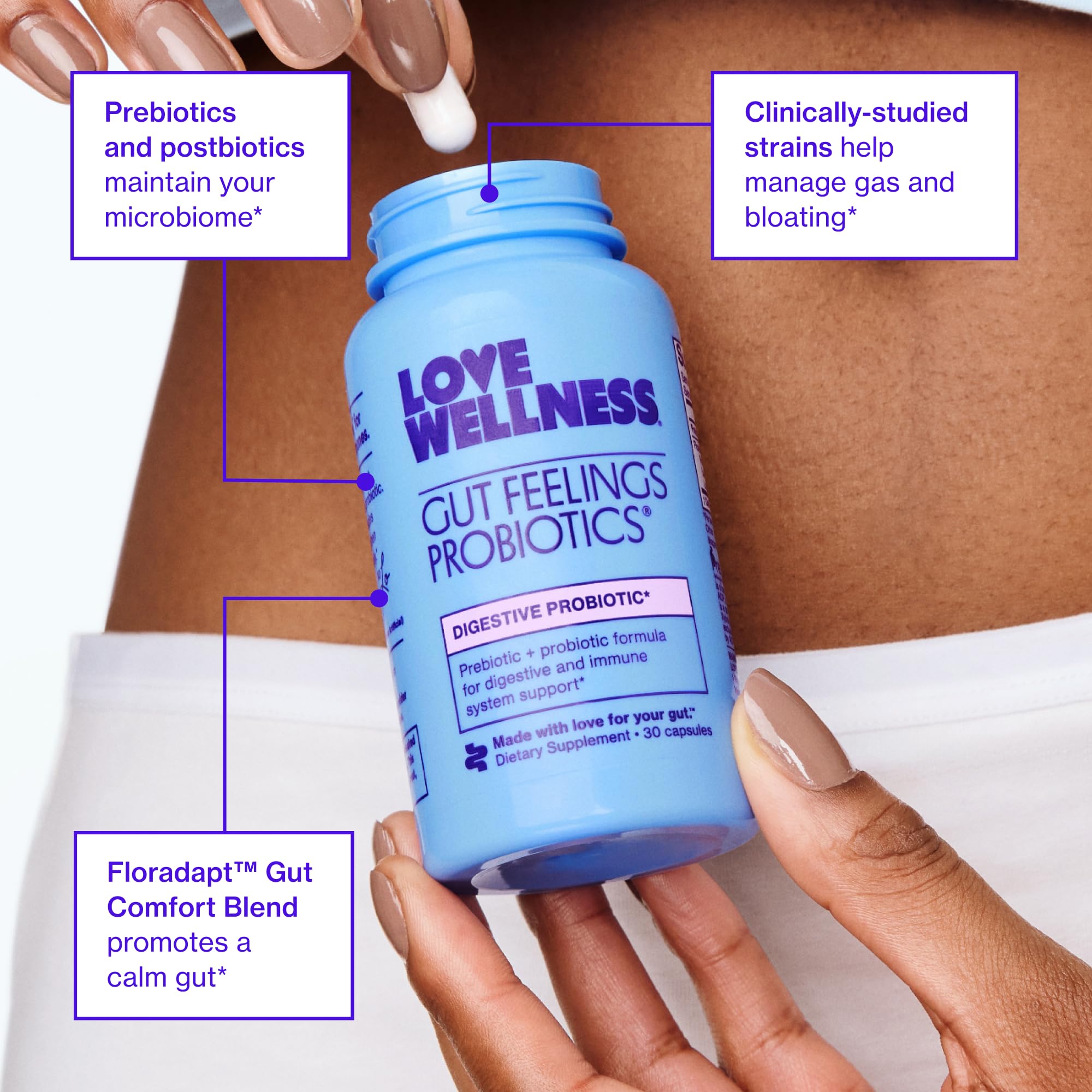 Love Wellness Gut Feelings Probiotic: uso diario recomendado