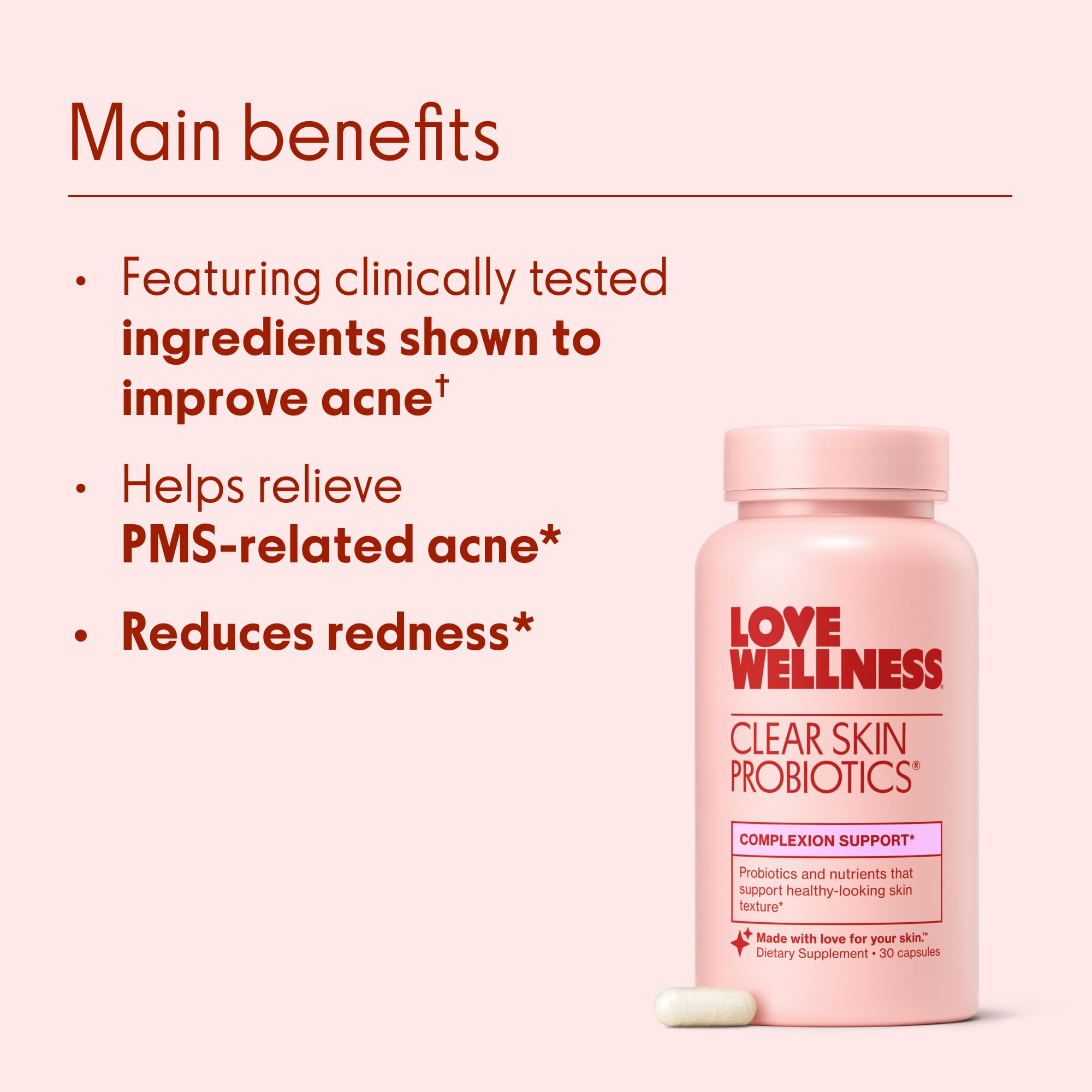 Love Wellness Vitex: extracto de fruto en cápsula para equilibrio hormonal.