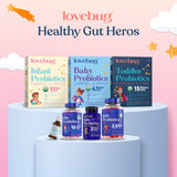 Lovebug Kids Probiotic Powder sin sabor, ideal en puré o yogur.