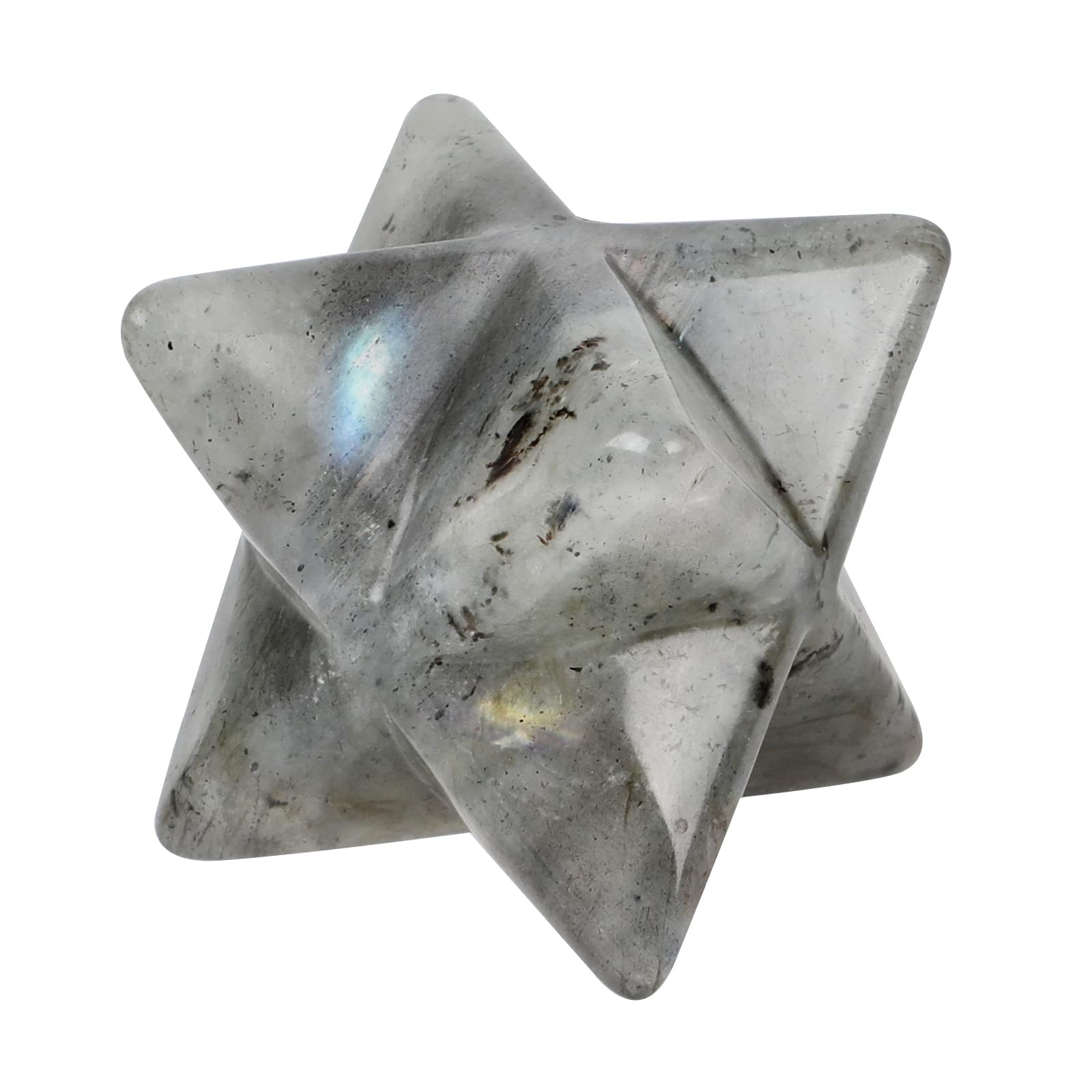 Loveliome: piedra lunar Merkaba, enfoque claro durante rituales de respiración y concentración.