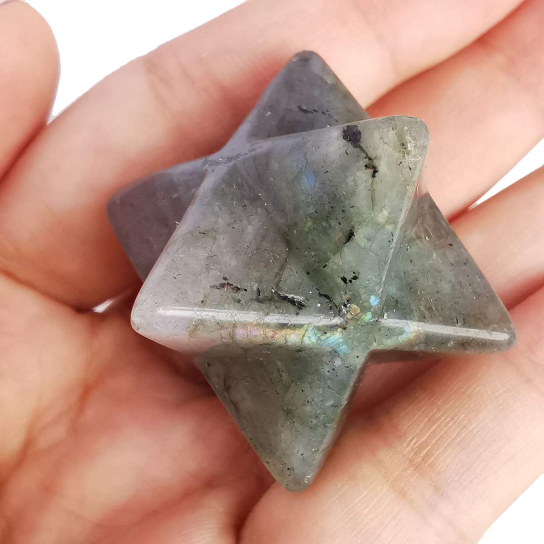 Loveliome: piedra lunar Merkaba, bola energizante para meditación y protección diaria.