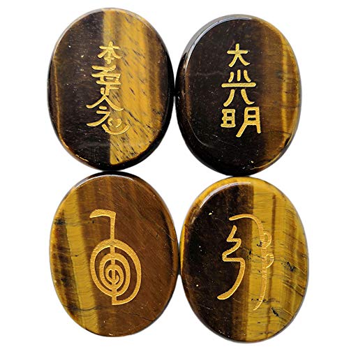 Loveliome ojo de tigre palma 45 mm para equilibrio energético durante la meditación