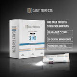 Lovie Style Daily Trifecta: stick pack mango abierto para preparar bebida rápidamente.