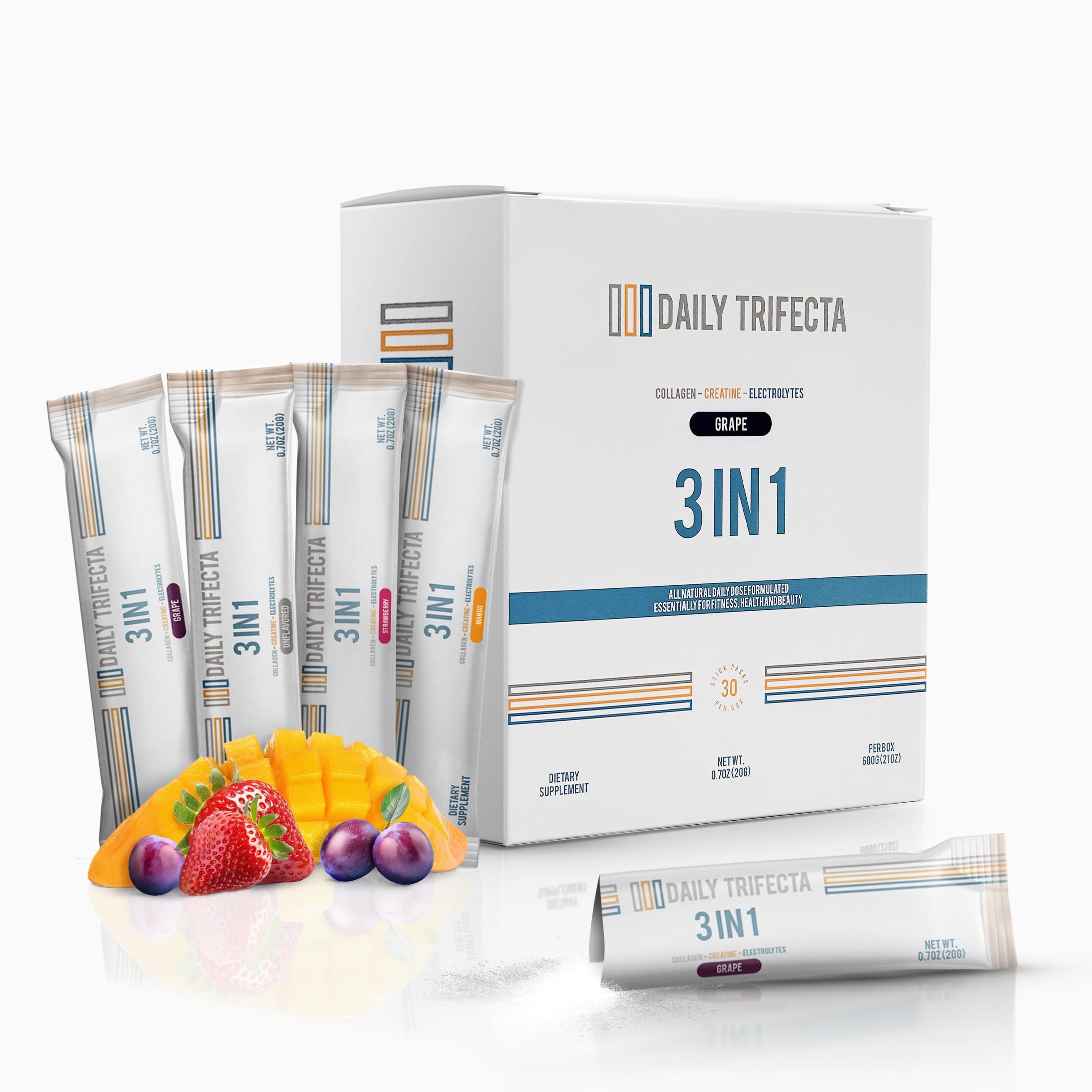 Lovie Style Daily Trifecta: empaque individual mango para hidratación diaria fácil.
