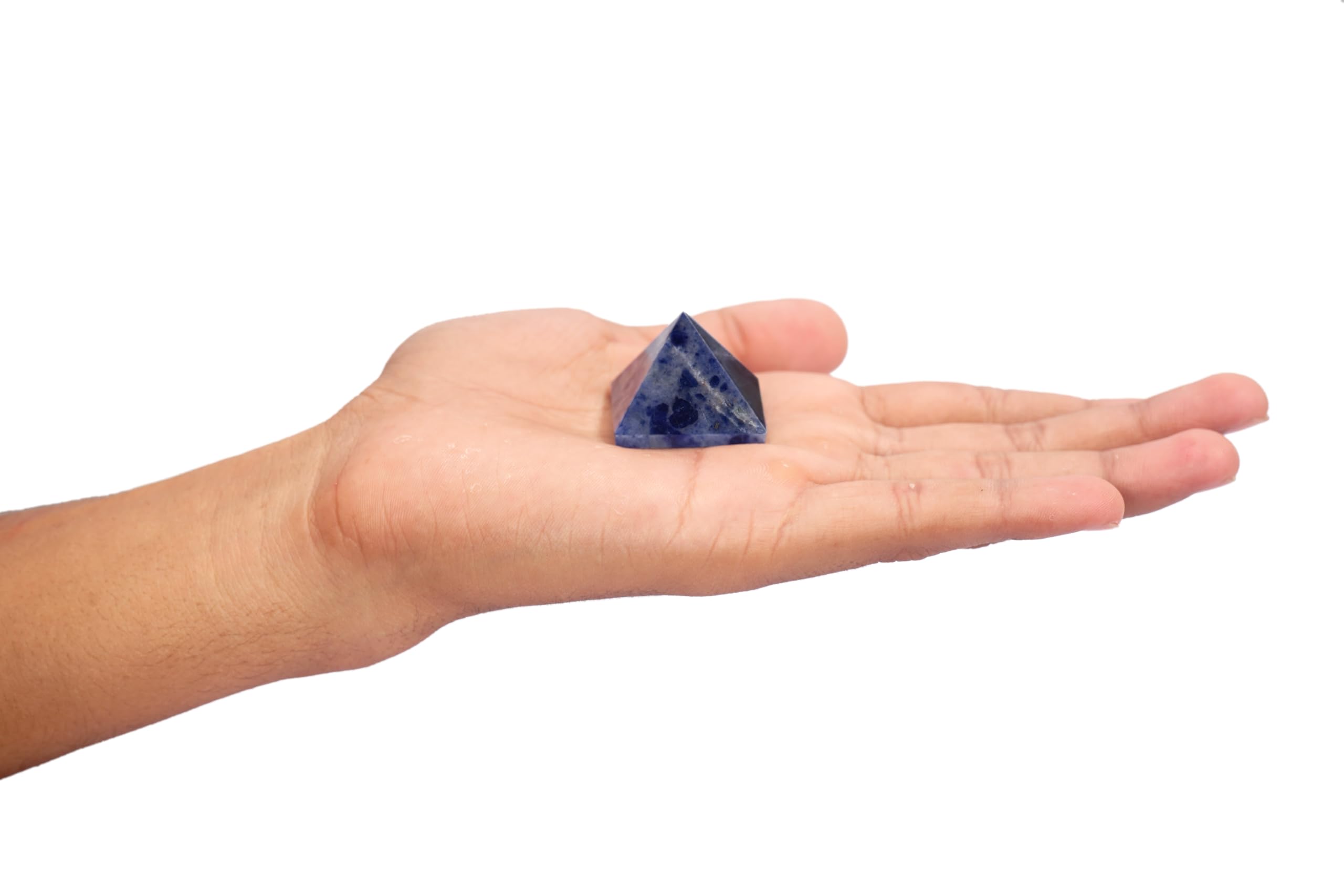 Piramide de sodalita de L Pedra & Crystal, regalo decorativo para coleccionistas.