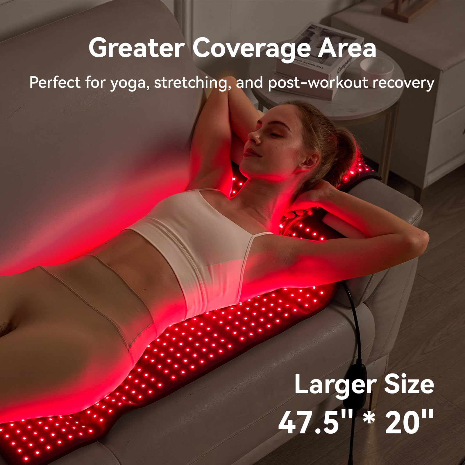 LPKP manta terapia luz roja uniforme 660-850 para uso cómodo en casa