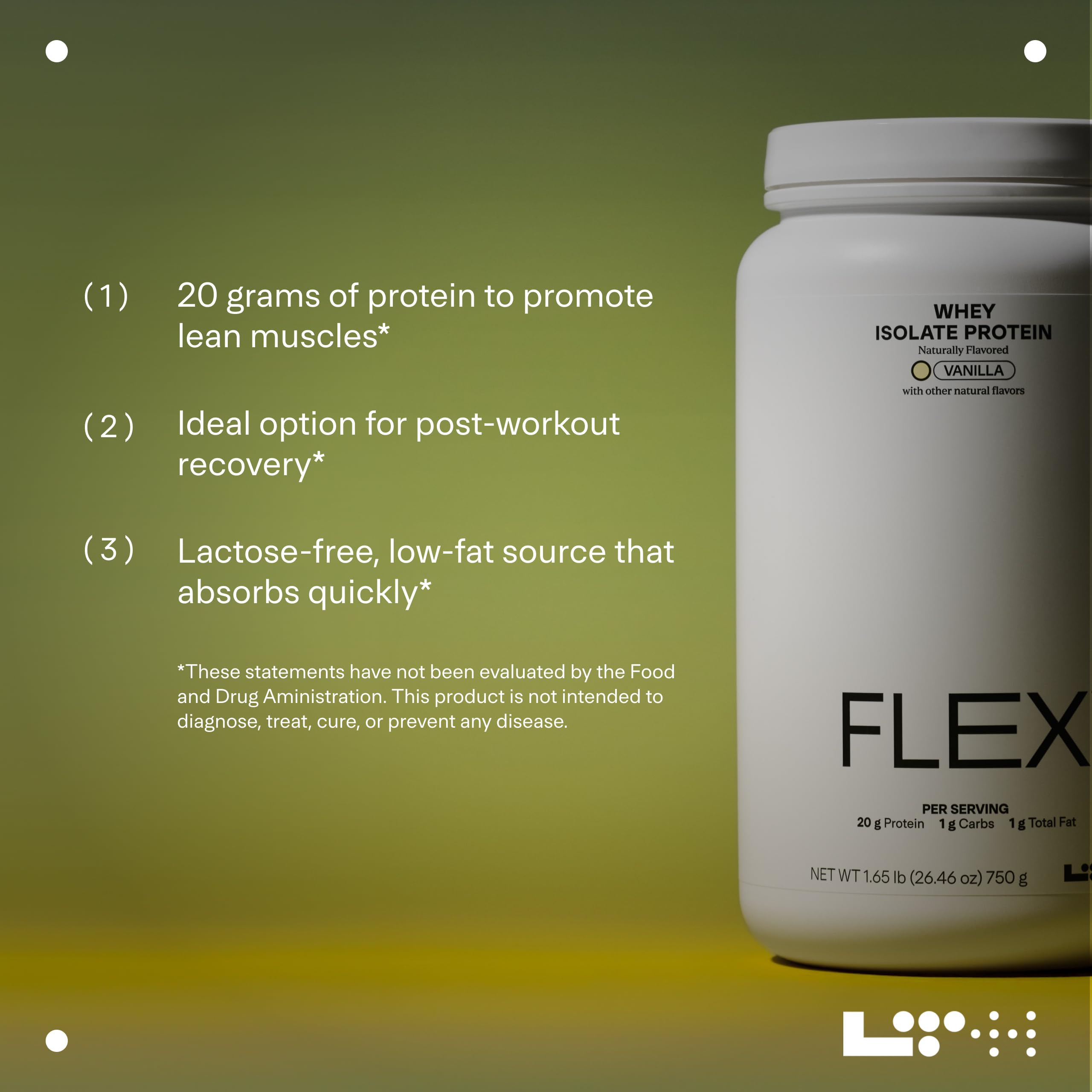 Sabor vainilla de LTH Flex Whey Isolate para batidos cremosos