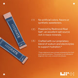 LTH Hydrate con Redmond Real Salt, aporta electrolitos y sabor natural.