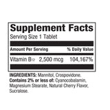 LUAL B12 2500 mcg por tableta para funciones normales del cuerpo.