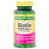 Cápsulas LUAL Biotina, fáciles de tragar para uso diario.