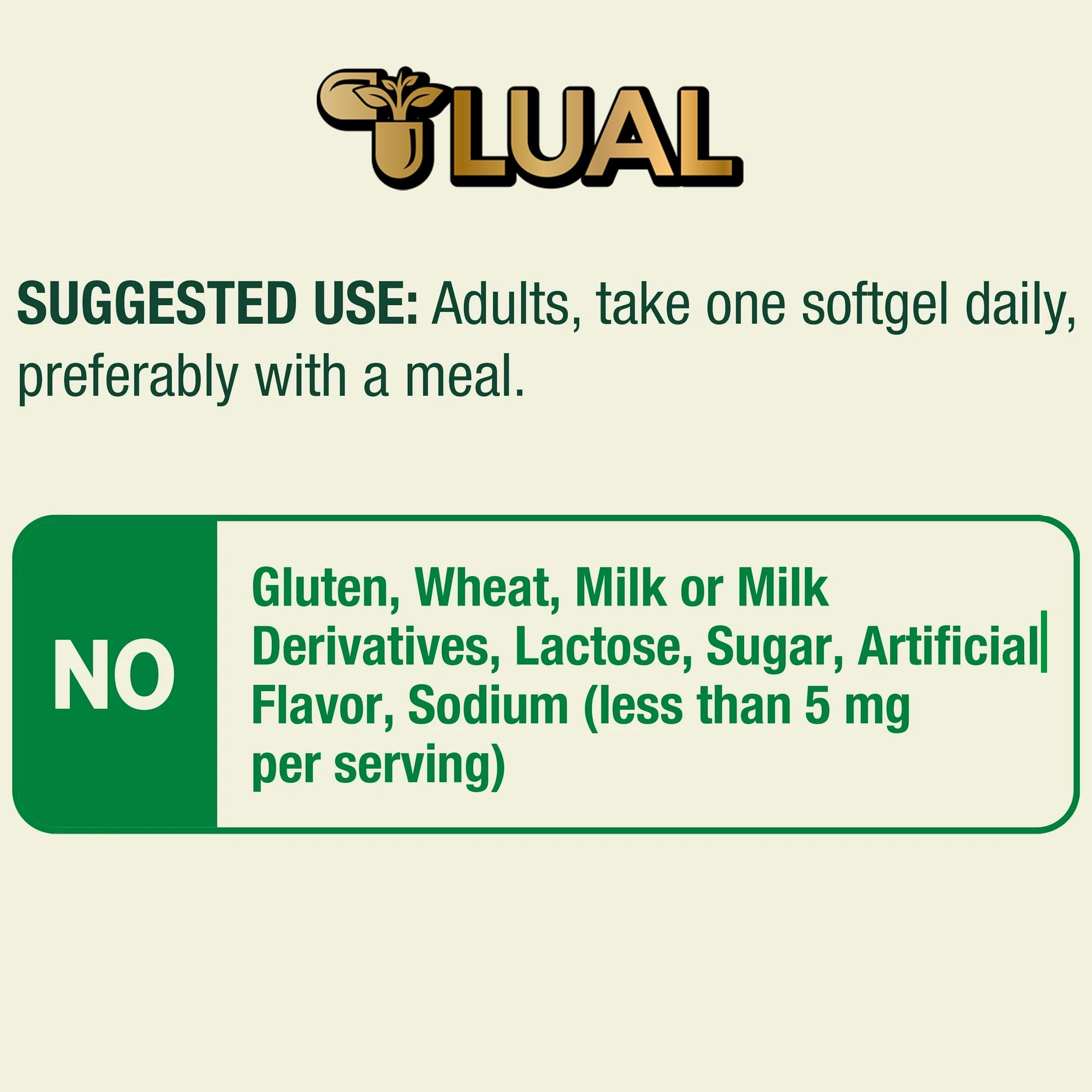 Tabla nutricional con porción de 10000 mcg de Biotina por cápsula.