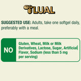 Tabla nutricional con porción de 10000 mcg de Biotina por cápsula.