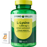 LUAL L-Lisina 1000 mg, botella de tabletas para uso diario