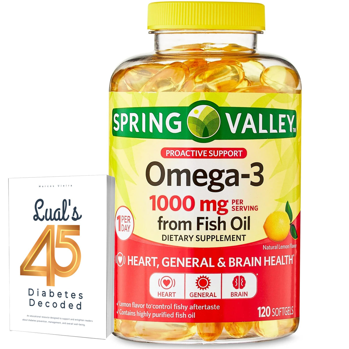 Cápsulas gel suaves de LUAL Omega-3 para apoyar la salud del corazón.