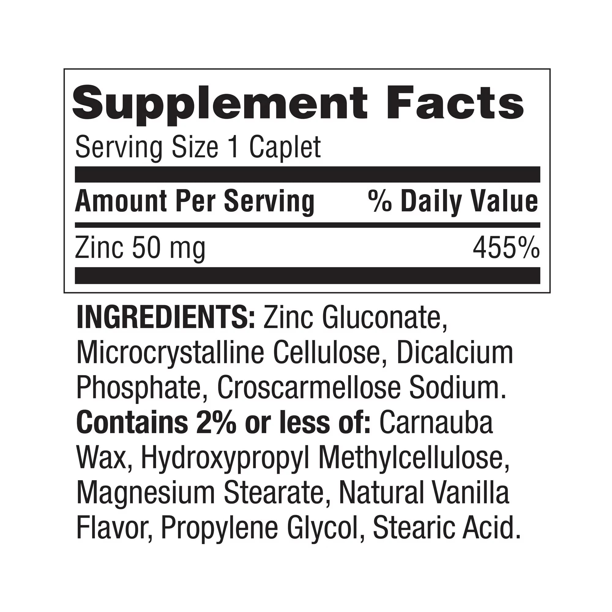 LUAL Zinc 50 mg en cápsulas para la dieta diaria.