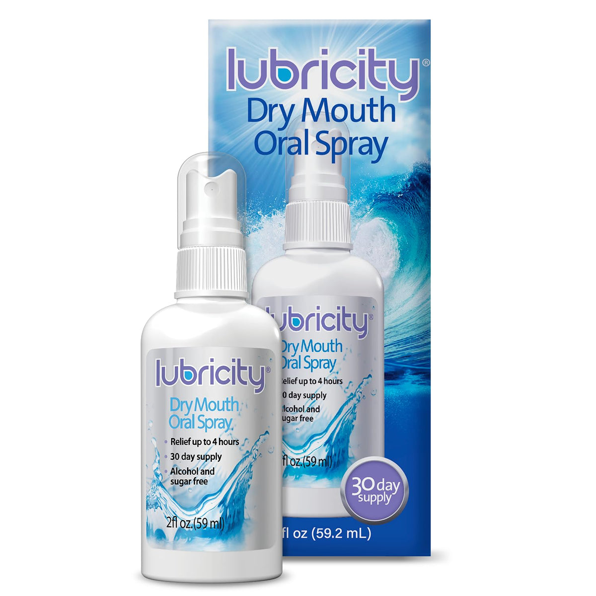 Lubricity: botella de spray para boca seca, humectación rápida