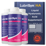 LubriSynHA botellas líquidas de 3x11,5 oz para uso diario y movilidad.