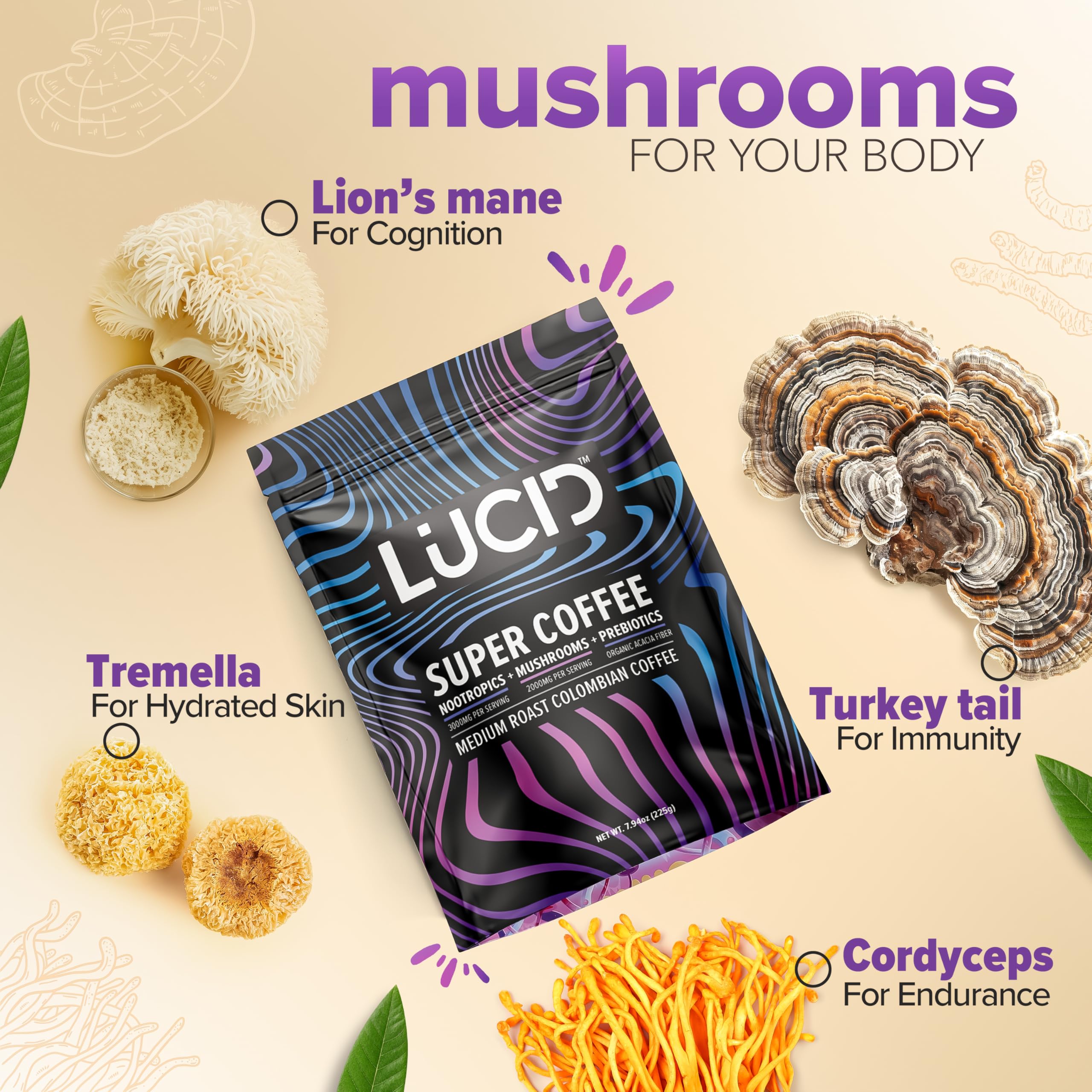 Lucid Superfoods: mezcla de Cordyceps con aroma terroso al preparar