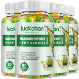 Gominolas LUCKCHAN alta potencia en botella para dormir mejor.