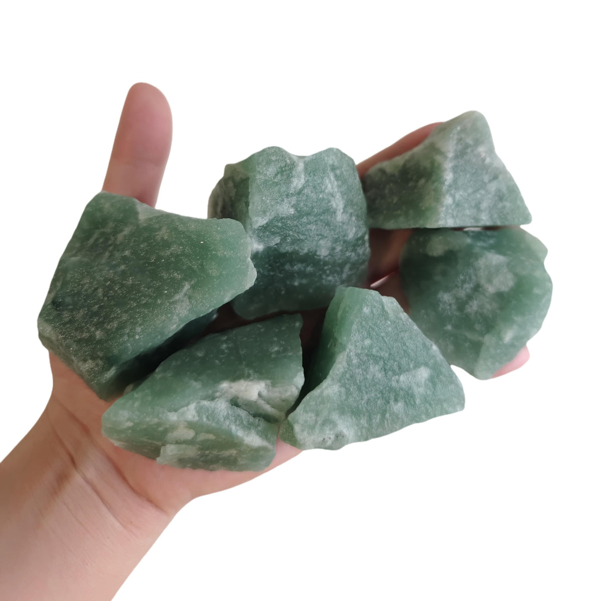 Luckeeper Aventurina Verde: cristales crudos para meditación y equilibrio emocional.